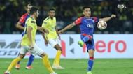 Chhetri made a long run from outside the penalty area to connect the ball with a diving header.